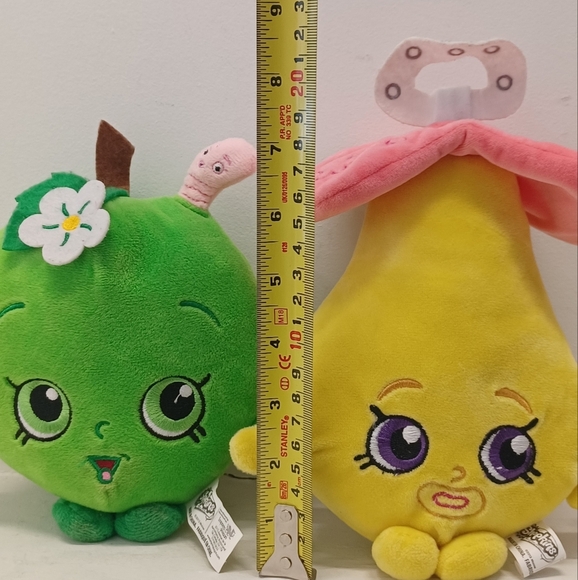Shopkins 2013 Apple Blossom & Dum Med Mee Pacifier Plushies Bundle - Picture 2 of 8
